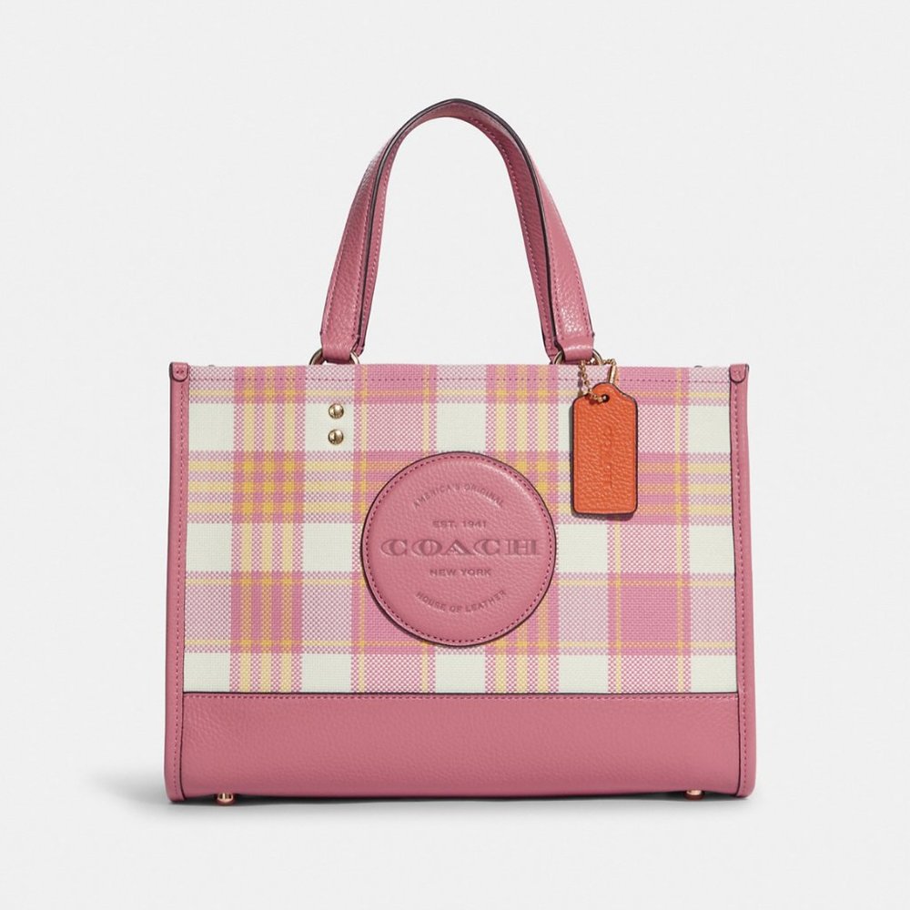 Coach Dempsey Carryall With Garden Plaid Print And Coach Patch Coach c8201 - Picture 10 of 11